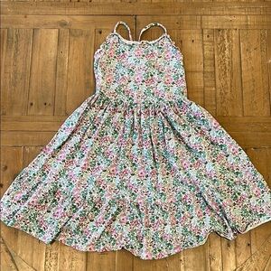 Janie and jack dizty floral cross strap twirl dress